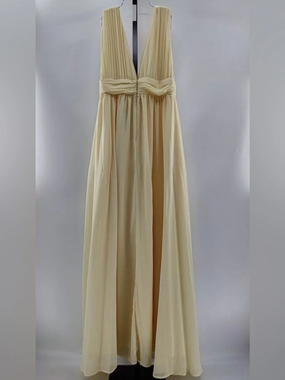 Lulus Heavenly Hues Pale Yellow Maxi Dress L NWT - Picture 5 of 6